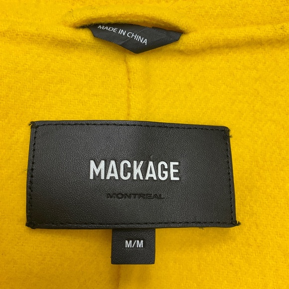 MACKAGE YELLOW LAILA BELTED WOOL COAT - Picture 4 of 4